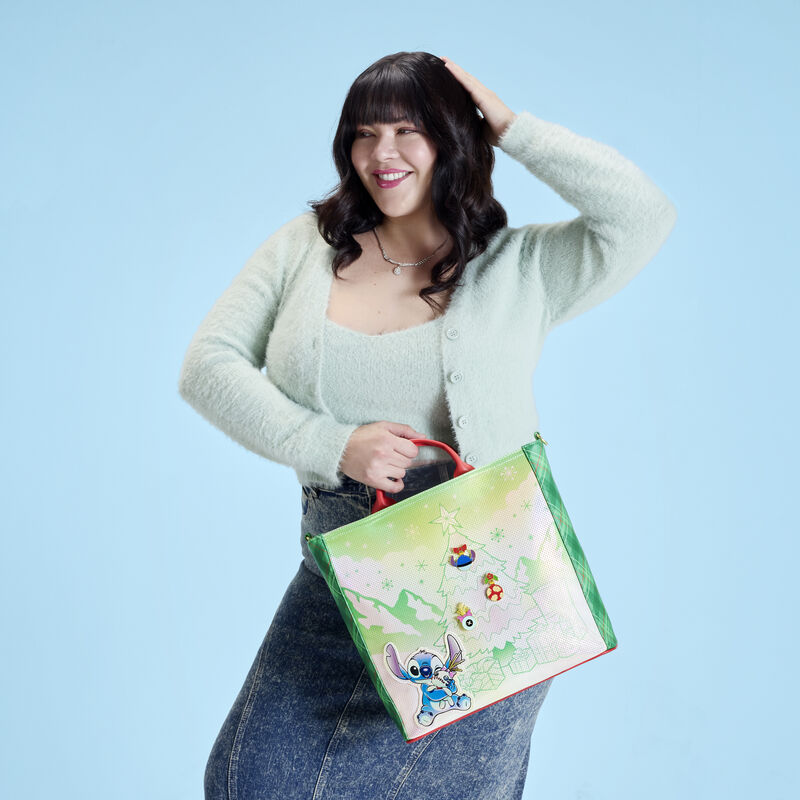 Lilo & Stitch Holiday Tote Crossbody Bag LFlifestyle1 view 2